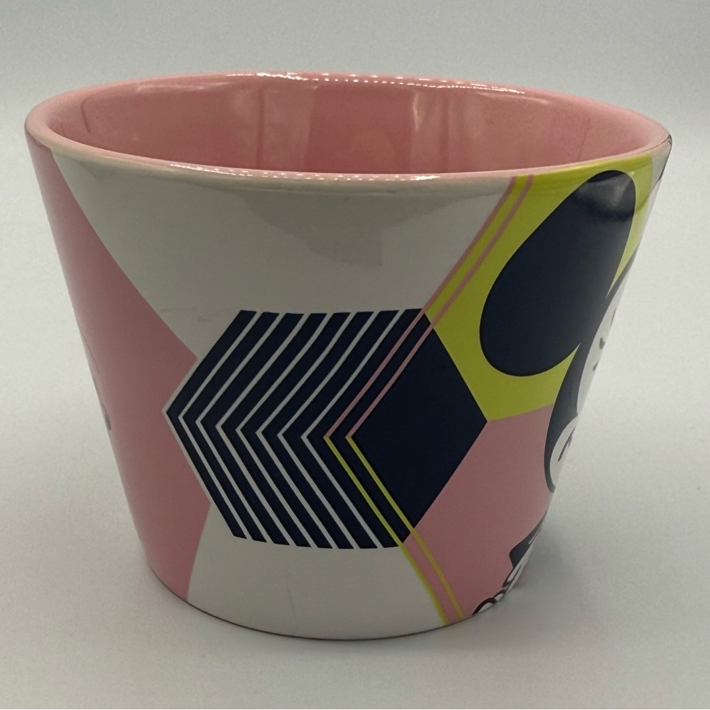 Mickey & Minnie Mouse Set of 2 Mugs Disney Store 80s Style Geometric Coffee NWOT - Picture 4 of 14